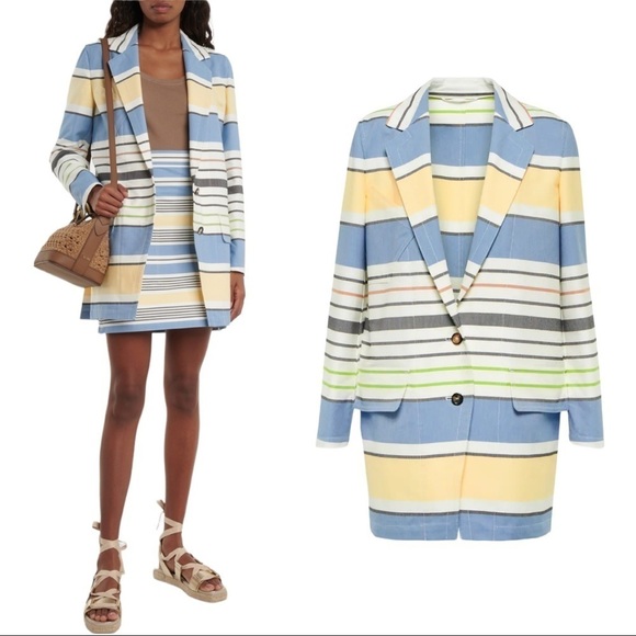 MaxMara Jackets & Blazers - MaxMara | NWT Stallo Striped Cotton Blazer - Size US 4
